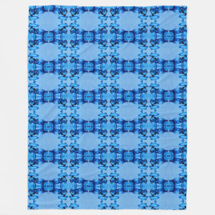 Blue Dye Heart Fleece Blanket