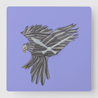Blue Eagle Square Wall Clock