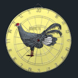 Blue eared pheasant bird cartoon illustration dartboard<br><div class="desc">Blue eared pheasant bird cartoon illustration.</div>