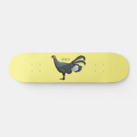 Blue eared pheasant bird cartoon illustration