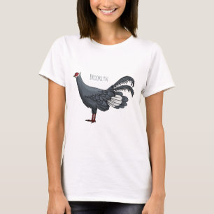 Blue eared pheasant bird cartoon illustration  T-Shirt