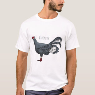 Blue eared pheasant bird cartoon illustration  T-Shirt