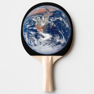 Blue earth black sky ping pong paddle