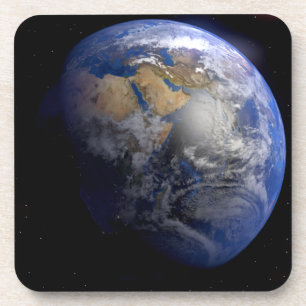 Blue Earth From Space Inspirational Coaster