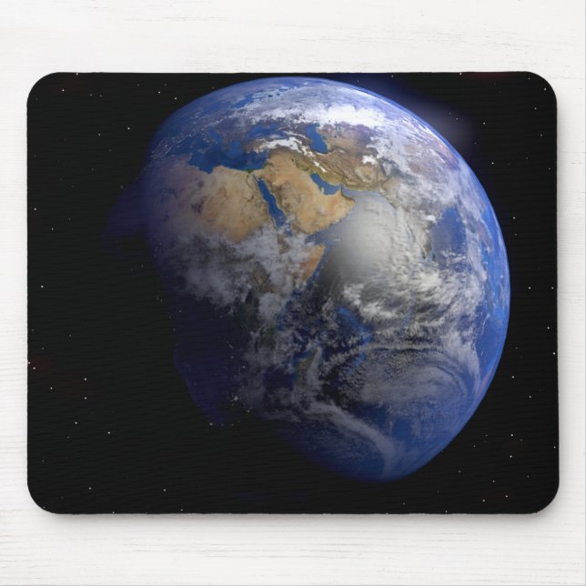 Blue Earth From Space  Inspirational Mouse Mat (Front)