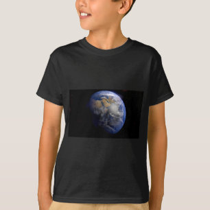 Blue Earth From Space Inspirational T-Shirt