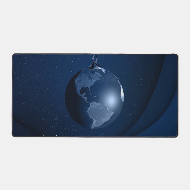 Blue Earth Globe Desk Mat (Front)