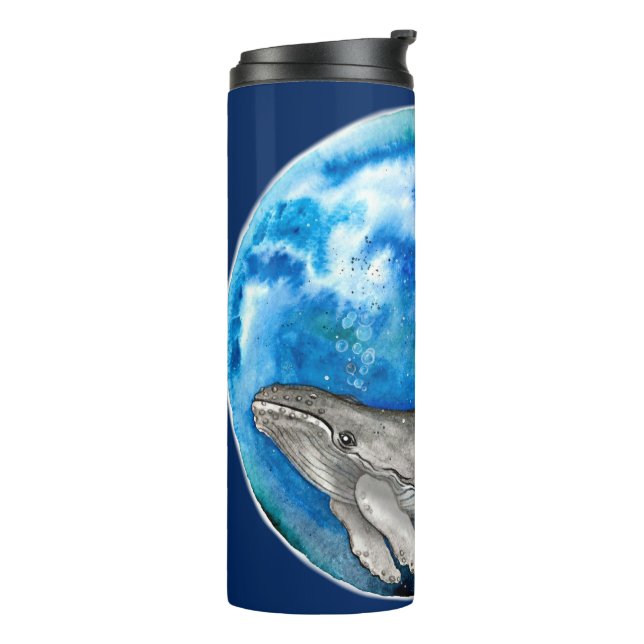 Blue Earth Whale Thermal Tumbler (Rotated Left)