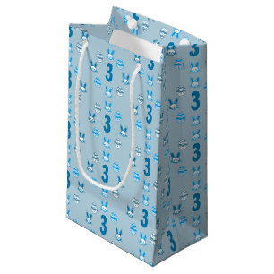Blue Easter 3rd Birthday Small Gift Bag