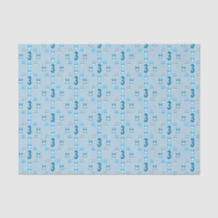 Blue Easter 3rd Birthday Tissue Paper