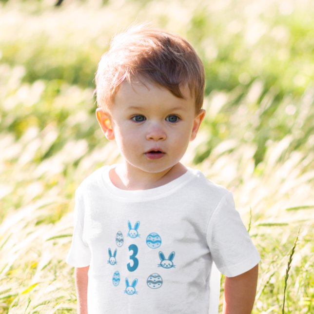 Blue Easter 3rd Birthday Toddler T-Shirt (Creator Uploaded)
