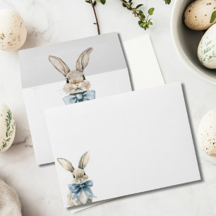 Blue Easter Bunny  Envelope