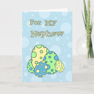 Blue Easter Eggs Happy Easter Nephew Card