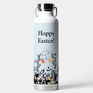 Blue Easter Silhouette Water Bottle