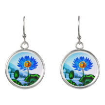 Blue Egyptian Water Lily / Lotus Illustration 