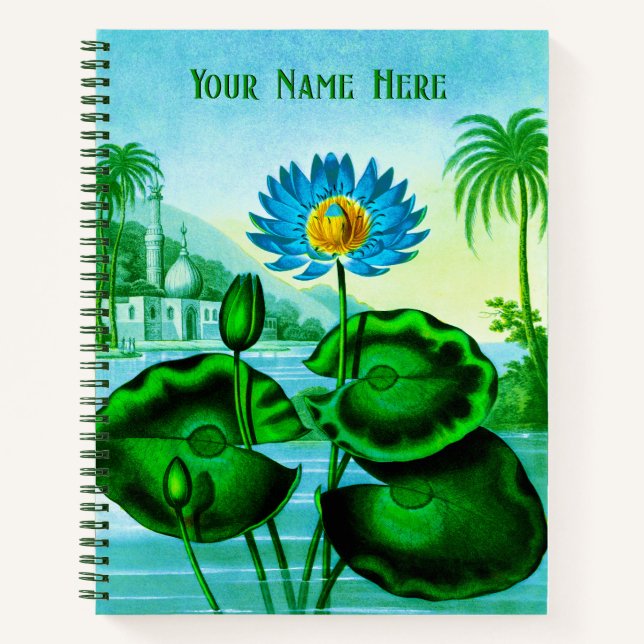 Blue Egyptian Water Lily / Lotus Journal  (Front)