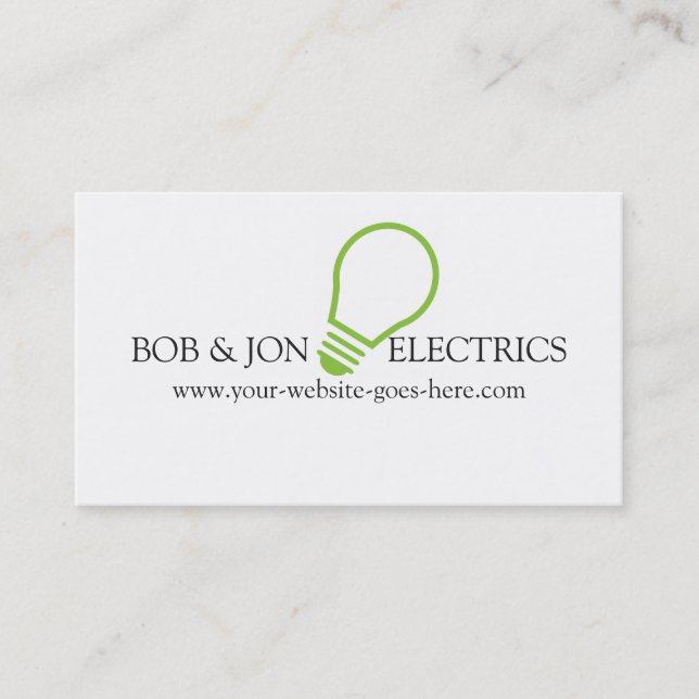 Blue Electric, Electrician Business Card (Front)