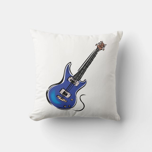 blue electric guitar music graphic.png cushion (Front)
