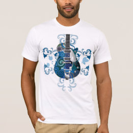blue electric guitar tshirt