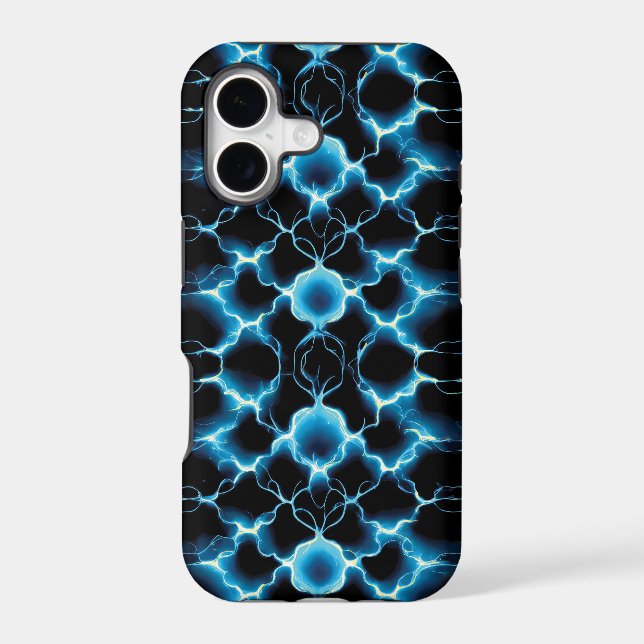 Blue Electric Synapse Repeating Pattern (Back)