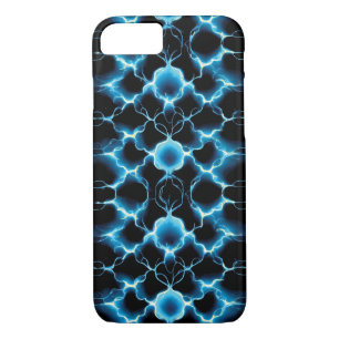 Blue Electric Synapse Repeating Pattern iPhone 8/7 Case