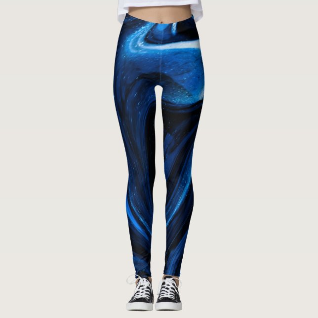 Blue Elegance Leggings (Front)