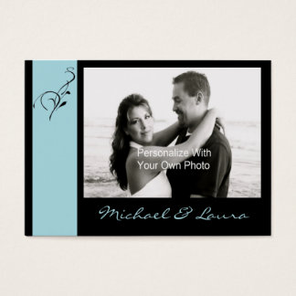 Blue Elegance Mini Save The Date Card