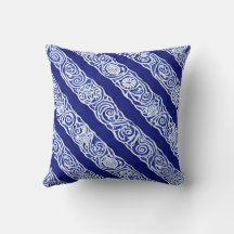 Blue Elegance Throw Pillow