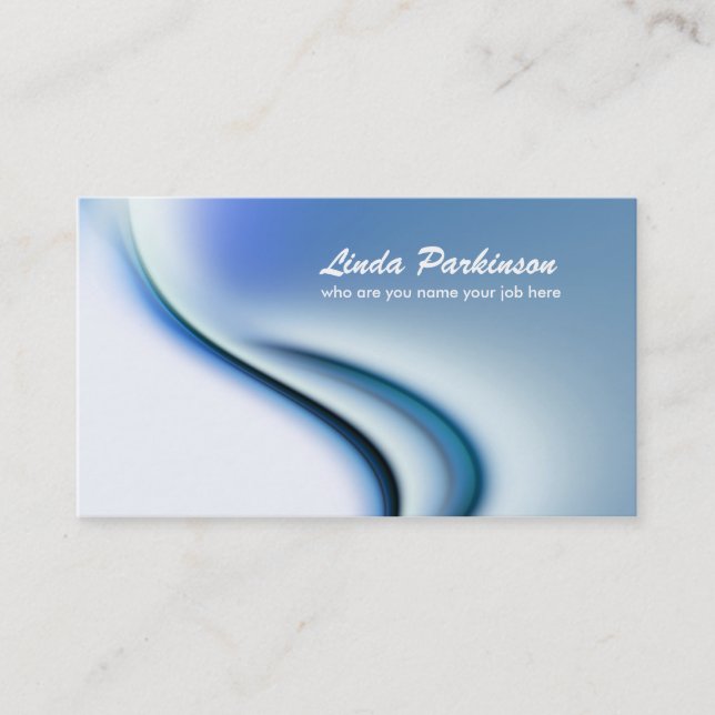 blue elegant business card design (Front)