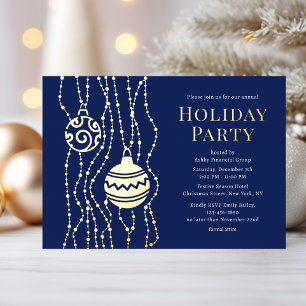 Blue Elegant Christmas Party Corporate Holiday