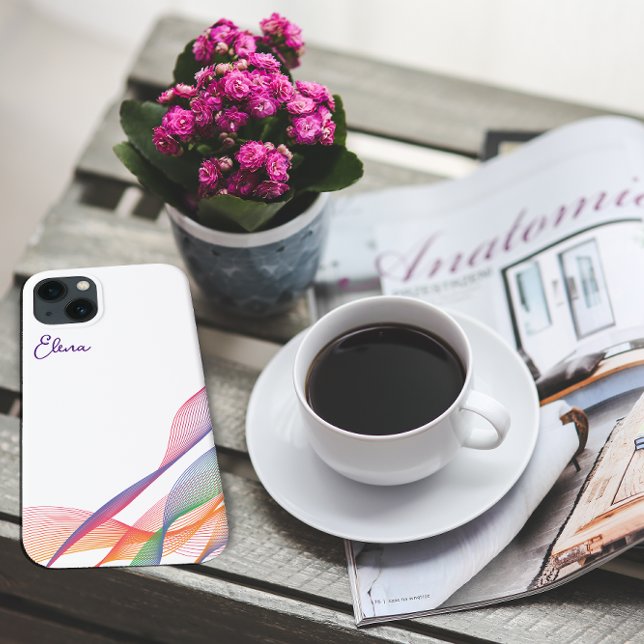 Blue elegant colourful wavy  Case-Mate iPhone case (Creator Uploaded)