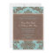 Blue Elegant Damask Wedding Invitation