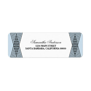 Blue Elegant Deco Address Labels