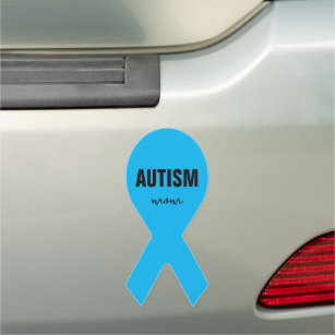 Blue Elegant Neurodiversity Awareness Autism Mum  Car Magnet