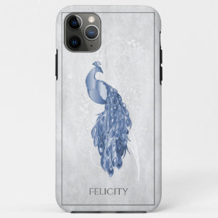 Blue Elegant Peacock Case-Mate iPhone Case