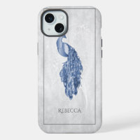Blue Elegant Peacock Personalised