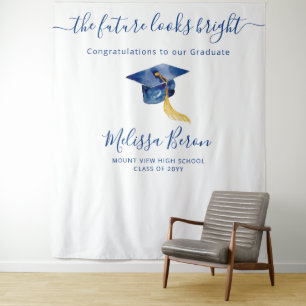 Blue elegant Photo Backdrop for Photo booth Tapestry