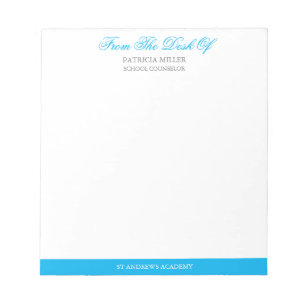 Blue Elegant Script Note From School Counsellor