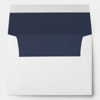 Blue Elegant Script Wedding Envelope