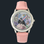 Blue Elegant Woman Floral Fancy Gown  Watch<br><div class="desc">A rich Victorian era theme,  a collage that includes the fashion illustration by George Barbier from the 1920s,  and collaged together with Victorian images including flowers,  butterflies,  the Eiffel Tower and a William Morris background.</div>