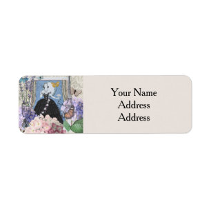 Blue Elegant Woman Floral Gown Dressy