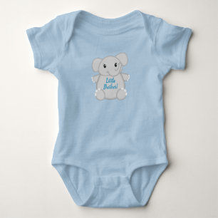 Blue Elephant Baby Shower Bodysuit