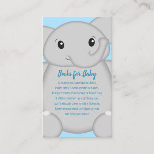 Blue Elephant Baby Shower Enclosure Card