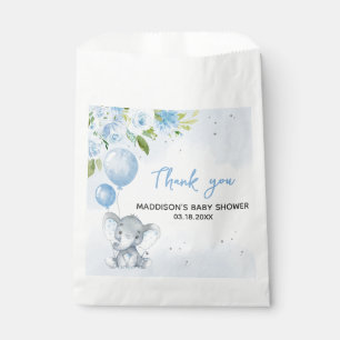 Blue Elephant Baby Shower Favour Bags