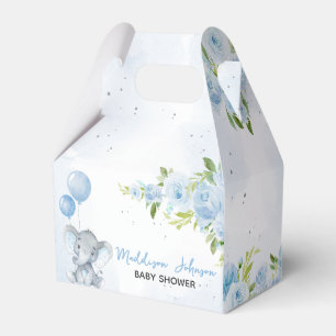 Blue Elephant Baby Shower Favour Box