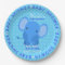 Blue Elephant Baby Shower Paper Plate