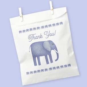 Blue Elephant Baby Shower Thank You Favour Bags