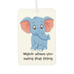Blue Elephant  Car Air Freshener