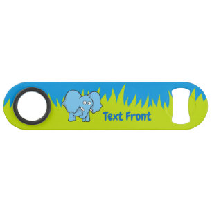 Blue elephant cartoon bar key
