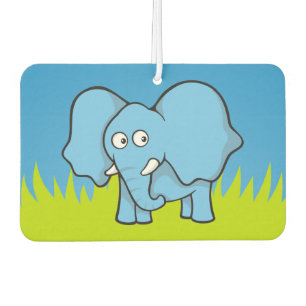 Blue elephant cartoon car air freshener